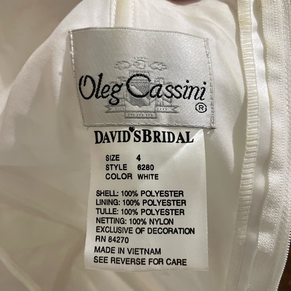 Oleg Cassini White Wedding Dress